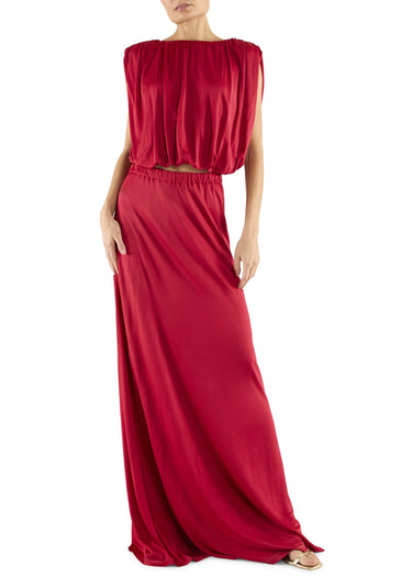 Ramy Brook Chris Maxi Skirt in Scarlet Red