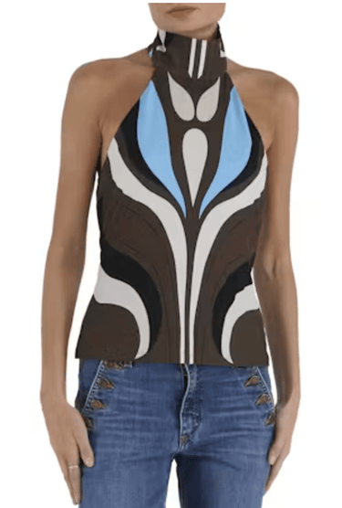Ramy Brook Lara Sleeveless Top in Sepia Grotto Bloom