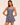 Ramy Brook Olive Button Front Sleeveless Top in Indigo Stripe