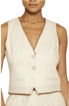 Ramy Brook Pilar Vest in Burlap - Estilo Boutique