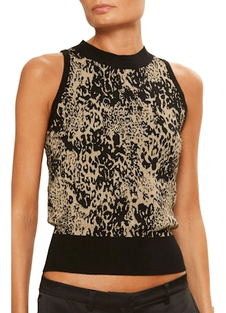 Ramy Brooks Yasmine Top in Leopard Jacquard - Estilo Boutique