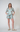 Ranna Gill Liora Scalloped Button Down Shirt in Jade Rose