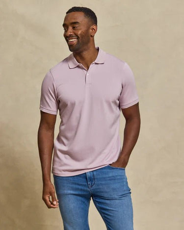 Rye 51 The Holden Sand Washed Double Knit SS Polo in Lilac - Estilo Boutique