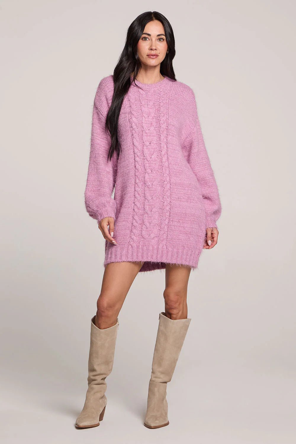 Saltwater Luxe Macy Sweater Dress in Orchid - Estilo Boutique S / Orchid Saltwater Luxe Macy Sweater Dress in Orchid - Estilo Boutique S / Orchid