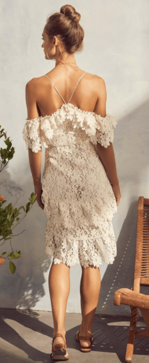 Saylor Dana Dress in White - Estilo Boutique