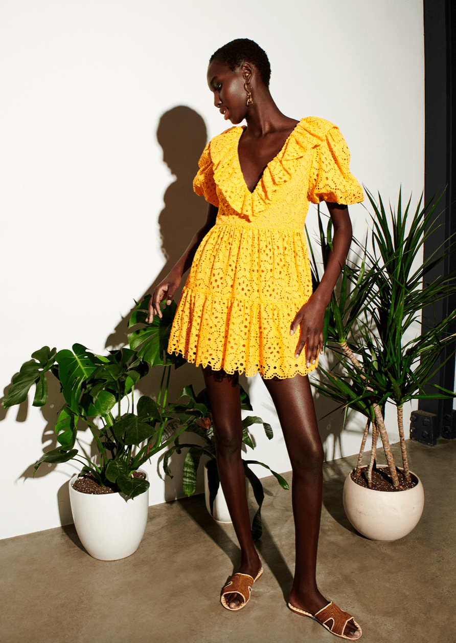 Saylor Zerina Mini Dress in Sunflower - Estilo Boutique