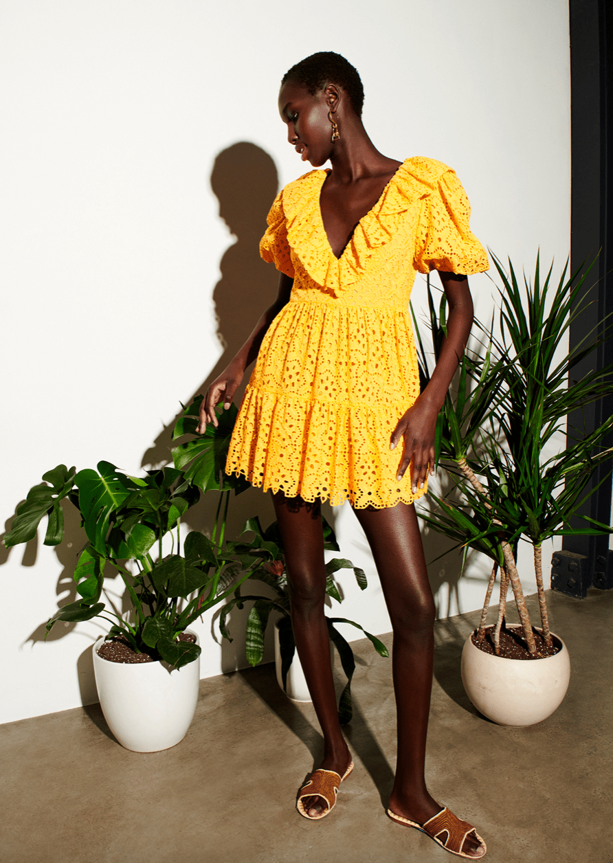 Saylor Zerina Mini Dress in Sunflower - Estilo Boutique Saylor Zerina Mini Dress in Sunflower - Estilo Boutique