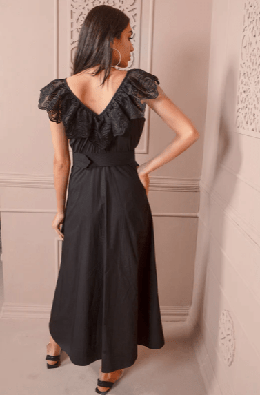 Scarlett Poppies Ibsea Midi Dress in Onyx Black - Estilo Boutique