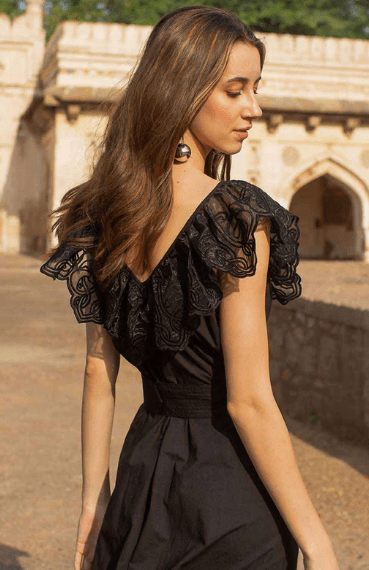 Scarlett Poppies Ibsea Midi Dress in Onyx Black - Estilo Boutique