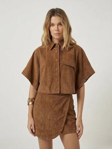 Scarlett Poppies Vontel Skirt in Camel Brown