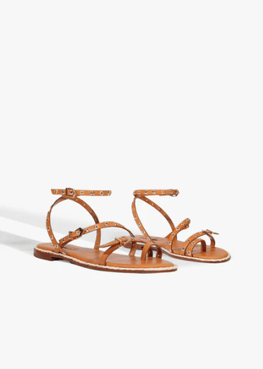 Schutz Annete Leather Sandal in Brown - Estilo Boutique