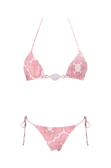 Shani Shemer Elysia Bikini Top in Pink Shell