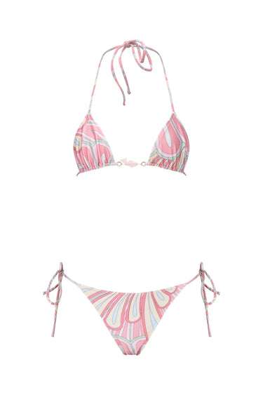 Shani Shemer Lenora Bikini Top in Pink Flower