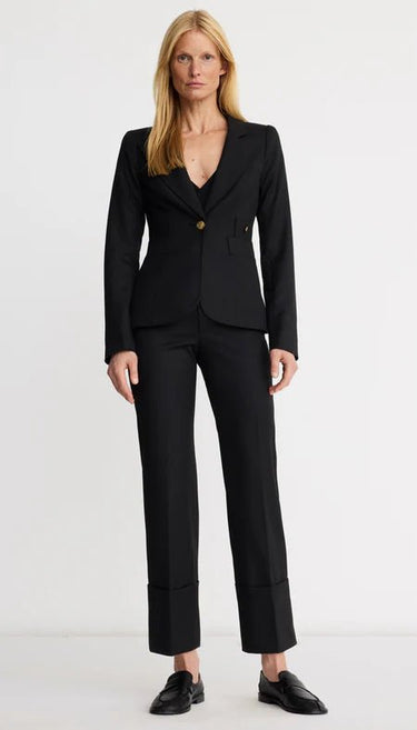 Smythe Cuffed Flood Pant in Deep Black