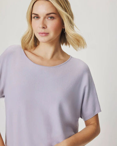 Splendid Christa Short Sleeve Sweater in Lavender