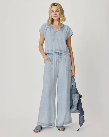 Splendid Meadow Indigo Blouse in Bleached Indigo