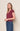Stateside Cloud Jersey Short Sleeve V - Neck in Ruby