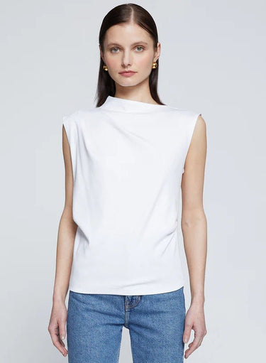 Stateside Luxe 2X1 Rib Knit Tank in White - Estilo Boutique