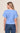 Stateside Supima Slub Jersey Side Ruched Dolman in Blue Topaz