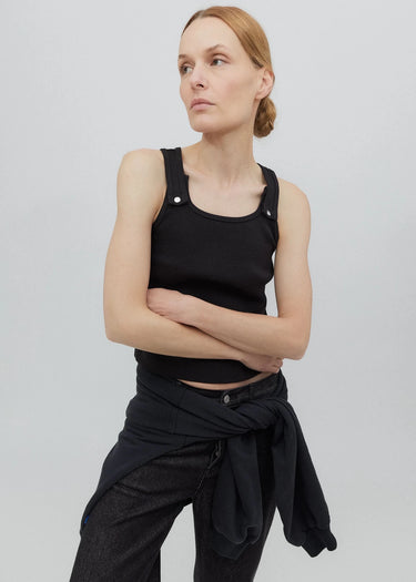 Still Here Snap Tank in Black