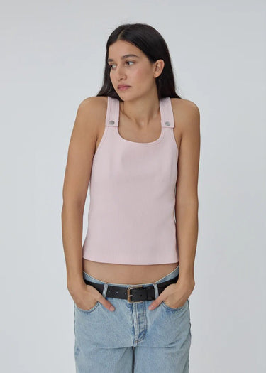 Still Here Snap Tank in Pink