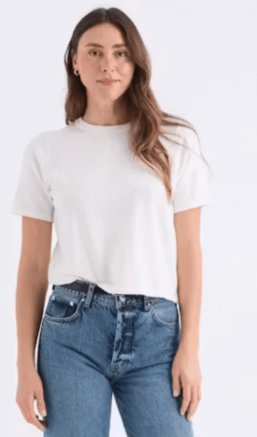 Stitches + Stripes Otis Tee in Chalk