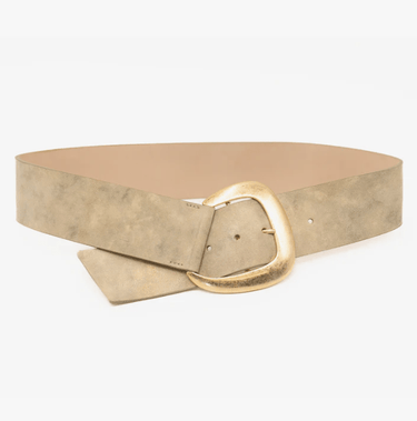 Streets Aheads Maxine Drop Waist Belt in Ivory Suede