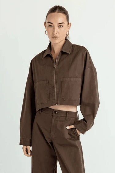 Sundays Beckett Jacket in Espresso