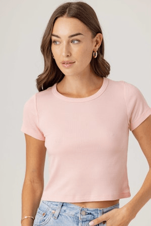 Sundays Brother Tee in Powder - Estilo Boutique
