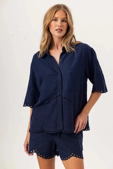 Sundays Cobra Shirt in Navy