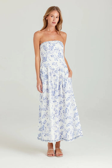 Sundays Dune Dress in Azure Bloom