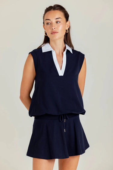 Sundays Julia Top in Navy