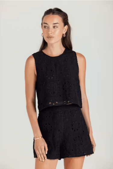 Sundays Linen Rae Top in Black