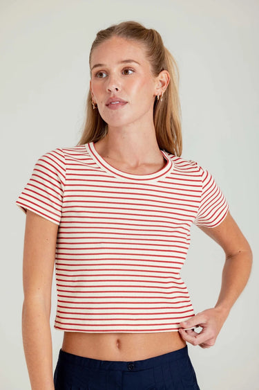 Sundays Stripe Brother Tee in Regatta Stripe