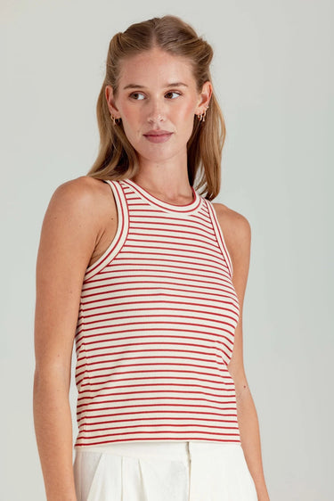 Sundays Stripe Tina Tank in Regatta