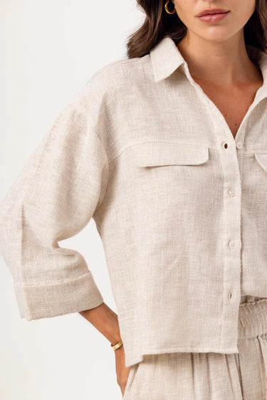 Sundays Weave Simona Shirt in Moonbeam