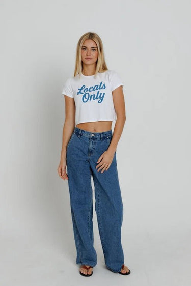 Sunny Somewhere Locals Only Tiny Tee in White