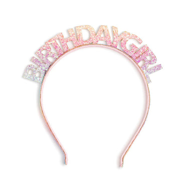 Sweet Wink Pastel Rainbow Birthday Girl Headband - Estilo Boutique