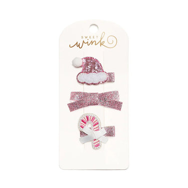 Sweet Wink Pink Christmas Clip Set - Estilo Boutique