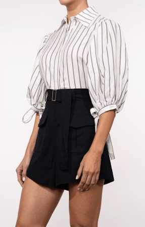 The Femm Kate Top in Black/White Stripe - Estilo Boutique