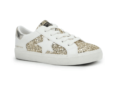 Vintage Havana Kid Vail Low Top Star Sneaker in Gold Glitter - Estilo Boutique