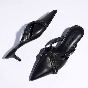 Yosi Samra Alexis Kitten Heel in Black