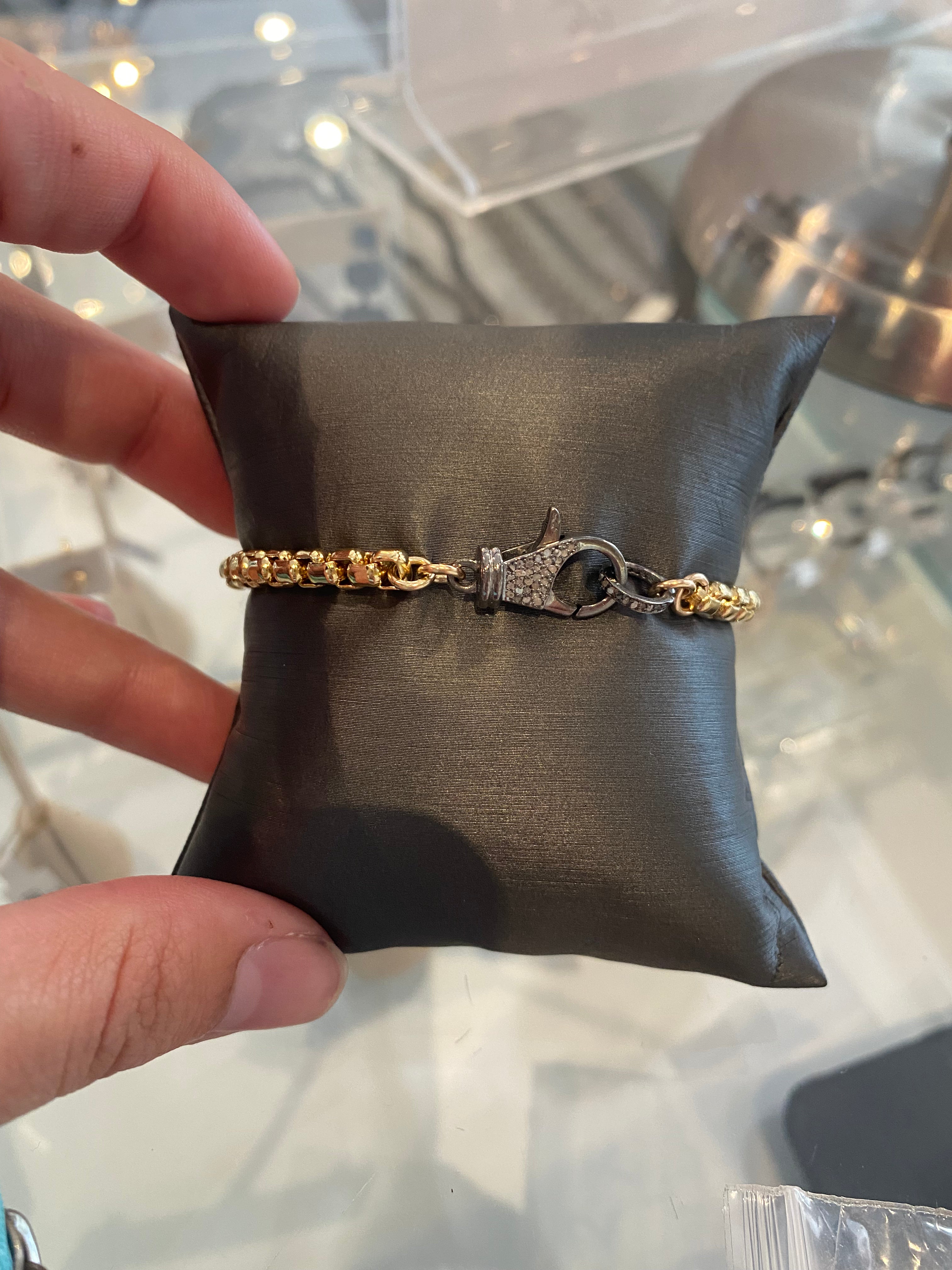 Paula Rosen Boxy Chain Gold Bracelet
