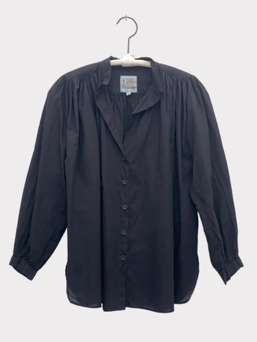 A Shirt Thing Flora-Cabo Shirt in Black - Estilo Boutique
