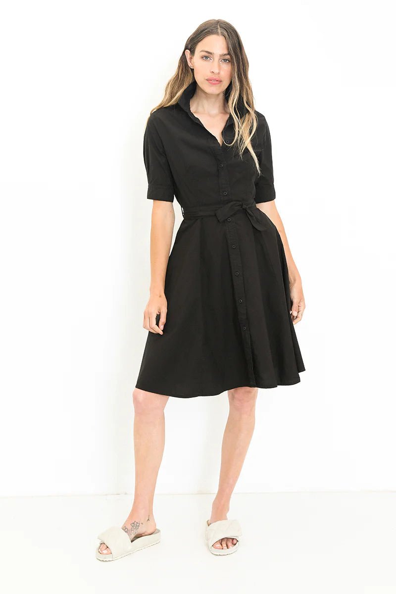 A Shirt Thing Suzanne Dress in Black - Estilo Boutique
