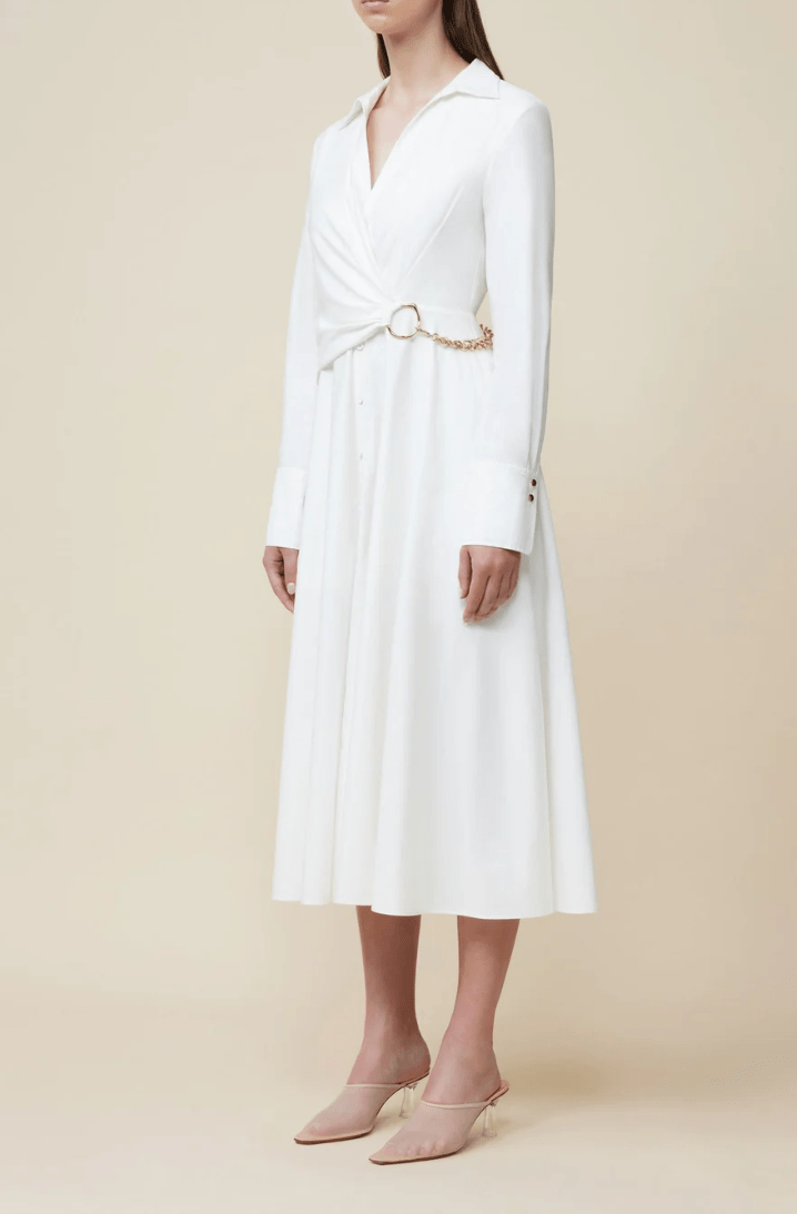 Acler Kirtling Midi Dress in Ivory - Estilo Boutique