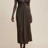 Acler Stanbro Midi Dress in Dark Mocha - Estilo Boutique