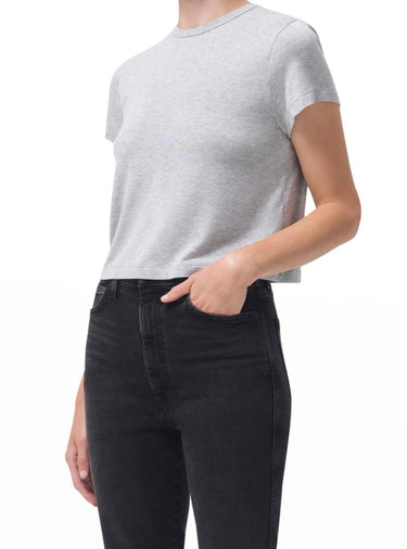 Agolde Adine Tee in Heather Grey - Estilo Boutique