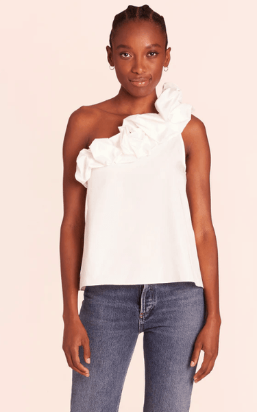 Amanda Uprichard Hermosa Top in White - Estilo Boutique