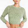 Amanda Uprichard Jayla Knit Top in Green/Ivory - Estilo Boutique